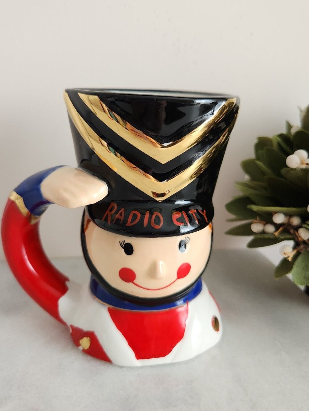 Vintage Radio City Music Hall Soldier Rockettes 3D Ceramic Mug